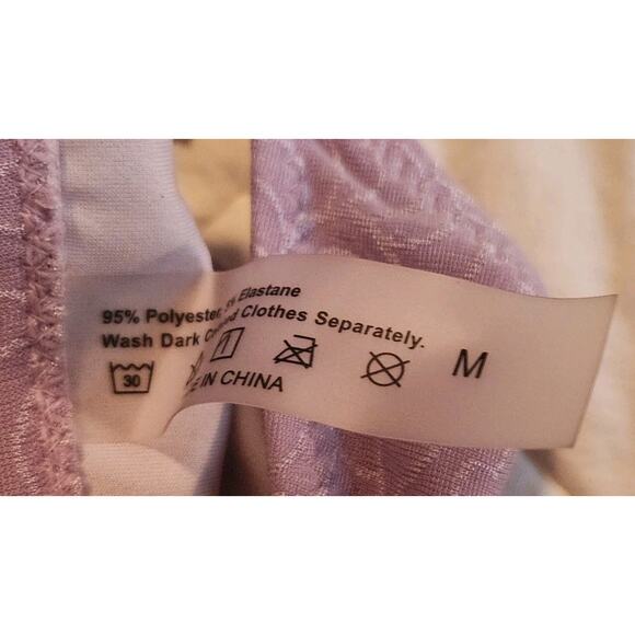 Wild Fable 2 PC Bikini Lavender Halter w/ Gold Chain Link Leaf Hanging Sz Med - Picture 4 of 7